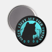 Husky - Glück läuft auf vier Pfoten マグネット (正面/裏面)