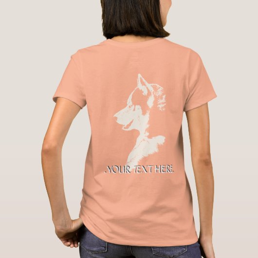 Husky Jacket Women's Sled Dog Personalized Jacket Tシャツ (裏面)