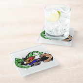 Husky joy ガラスコースター (アングル)