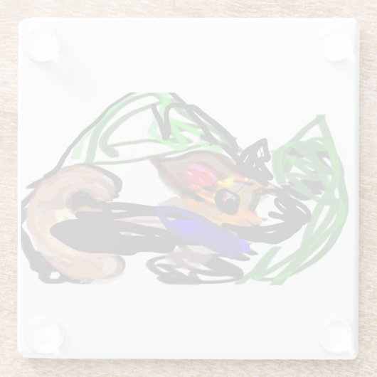 Husky joy ガラスコースター (裏面)