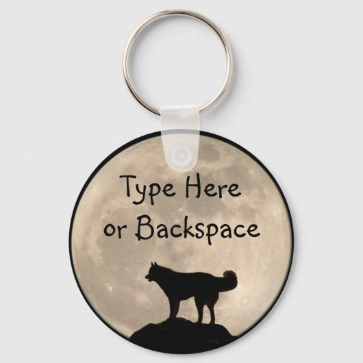 Husky Key Chains Sled Dog Husky Keychains Custom キーホルダー (正面)