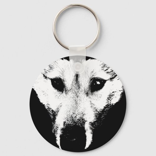 Husky Keychain Siberian Husky Malamute Dog Gifts キーホルダー (正面)