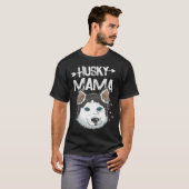 Husky Mama Apparel Women Mom Dog Tシャツ (正面フル)