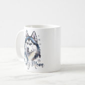 husky mom siberian husky husky lover gift husky mo コーヒーマグカップ (正面左)