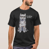 Husky Mummy Halloween Dog Tシャツ (正面)