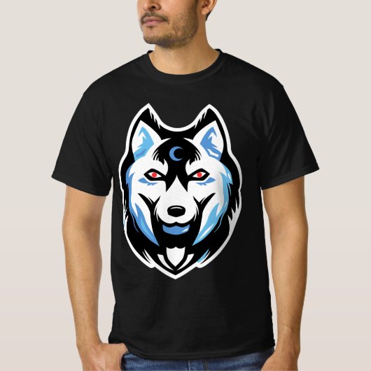 husky personlized wolf  tシャツ (正面)
