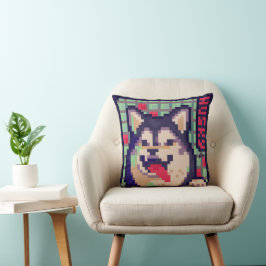 Husky Pixel Art クッション