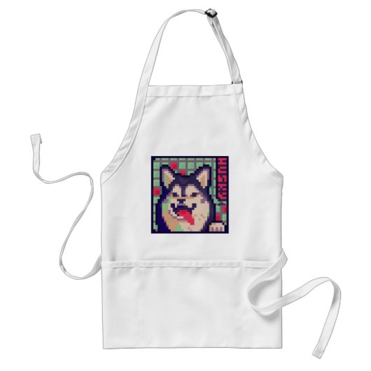 Husky Pixelart, Pixel Art スタンダードエプロン (正面)