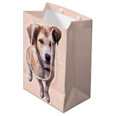 Husky Puppy Gift Bag ミディアムペーパーバッグ (正面アングル)