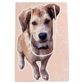 Husky Puppy Gift Bag ミディアムペーパーバッグ (裏面)