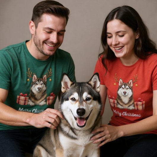 Husky Reindeer Tシャツ