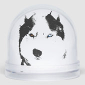 Husky Snow Globe Husky Malamute Custom Snow Globe (正面)