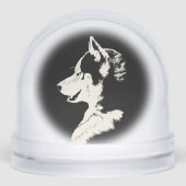 Husky Snowglobe Husky Puppy Customize Snowglobe (正面)
