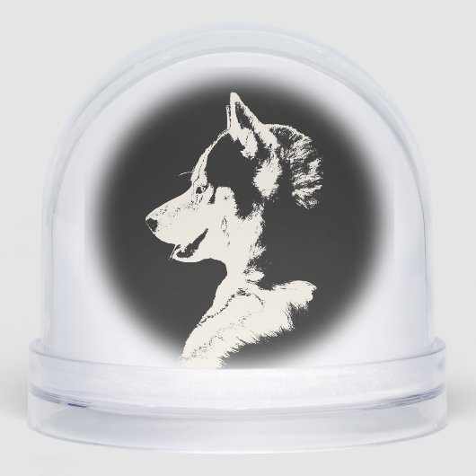 Husky Snowglobe Husky Puppy Customize Snowglobe (正面)
