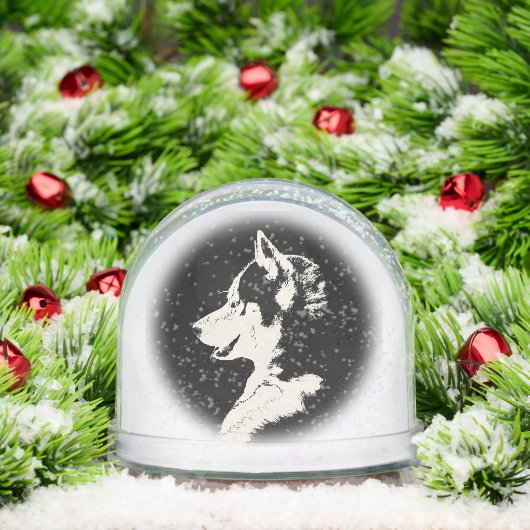 Husky Snowglobe Husky Puppy Customize Snowglobe (クリスマス)