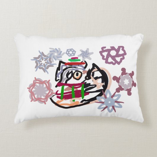 Husky winter  アクセントクッション (正面)