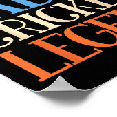 Husnd Dad Cricket Legend - Funny Cricket Player Co ポスター (角)