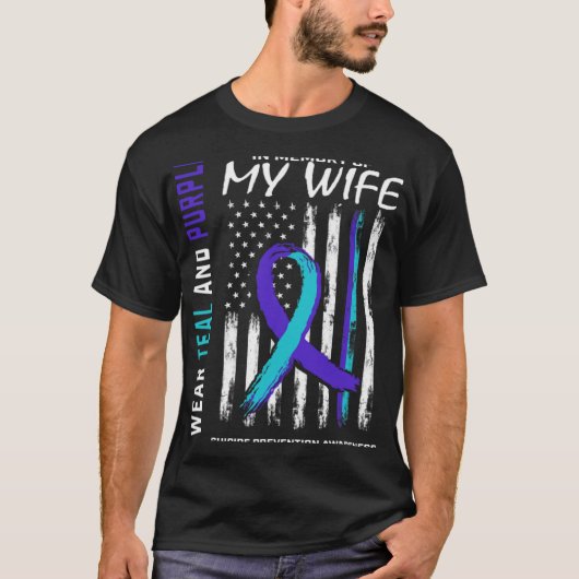 Husnd In Memory Of Wife Suicide Awareness Preventi Tシャツ (正面)