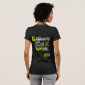 Hustlaの延滞101 -カスタマイズ黒 tシャツ (裏面フル)