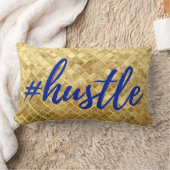 #Hustleの金ゴールドの質の枕 ランバークッション (ブランケット)