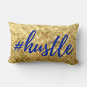 #Hustleの金ゴールドの質の枕 ランバークッション (裏面)