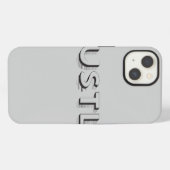 Hustle モダン・タイポグラフィ iPhoneケース (裏面横)
