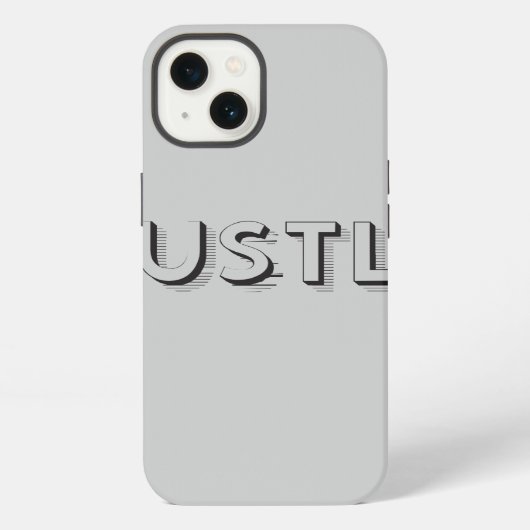Hustle モダン・タイポグラフィ iPhoneケース (裏面)