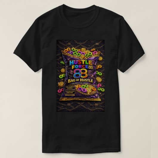 Hustle Force 88 チップスの袋 Tシャツ (デザイン正面)