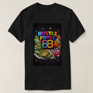 Hustle Force 88 ブラックTシャツ Tシャツ