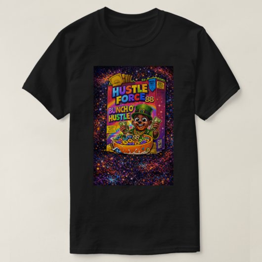 Hustle Force 88 食べる時間/ 穀物のお金 Tシャツ (デザイン正面)