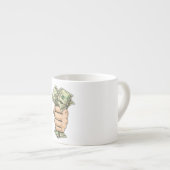 Hustle Hard, Earn More – Money Mug エスプレッソカップ (正面右)