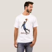 Hustle & Heart: Dynamic Basketball Art Print Tシャツ (正面フル)