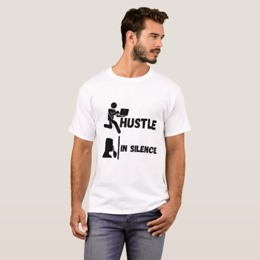 HUSTLE IN SILENCE Tシャツ (正面フル)