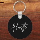 Hustle Keychain – Modern Minimal Design キーホルダー (正面)