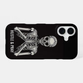 Hustle & Pray Skeleton iPhone 16ケース (裏面横)