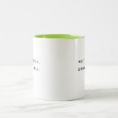 Hustle Quietly Shine Brightly Modern Two-Tone Mug ツートーンマグカップ (中央)