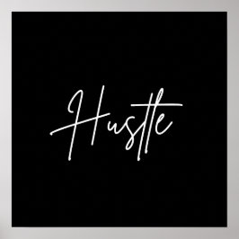 Hustle Quote Wall Art – Modern Minimal Poster ポスター