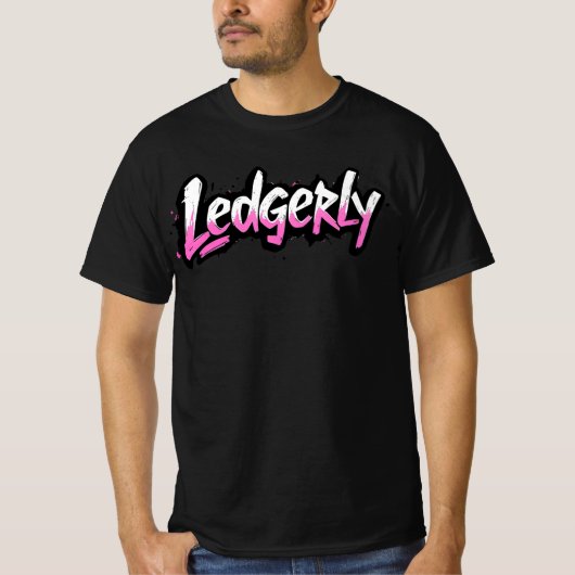 Hustle | Short Sleeve Shirt | Ledgerly ® Tシャツ (正面)