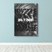 Hustle wall art キャンバスプリント (インサイチュ (ウッドフロア))