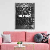Hustle wall art キャンバスプリント (インサイチュ (リビング))