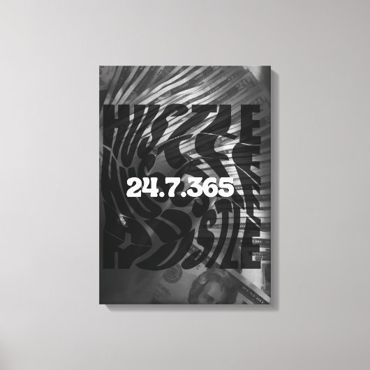 Hustle wall art キャンバスプリント (正面)