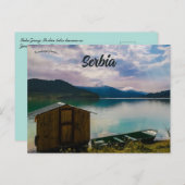 Hut and Boat on Lake Zavojセルビア ポストカード (正面/裏面)