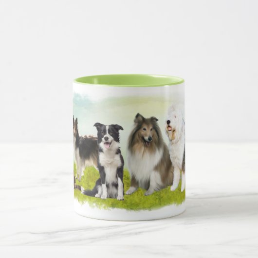 Hütehunde - Collie, Bobtail und Co. マグカップ (中央)