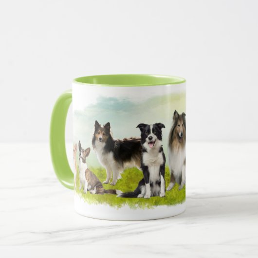 Hütehunde - Collie, Bobtail und Co. マグカップ (正面左)
