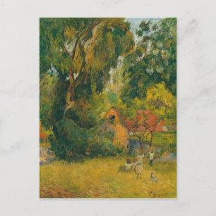 Huts Under the Trees by Paul Gauguin ポストカード