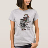 Hutsul猫のウクライナの民芸 Tシャツ (正面)