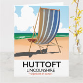 Huttoft海辺の旅行のポスター。 カード (黄色い花)