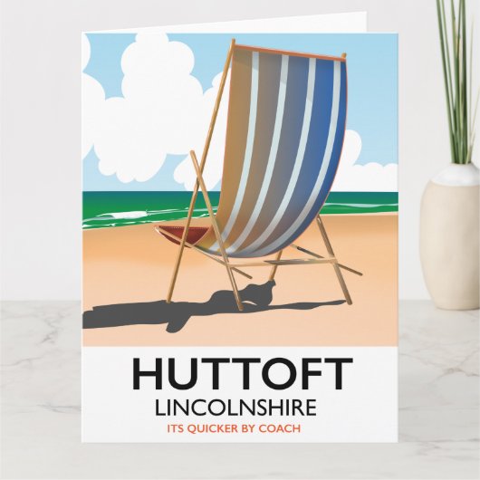 Huttoft海辺の旅行のポスター。 カード (正面)