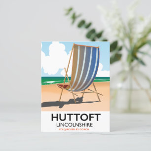 Huttoft海辺の旅行のポスター。 ポストカード