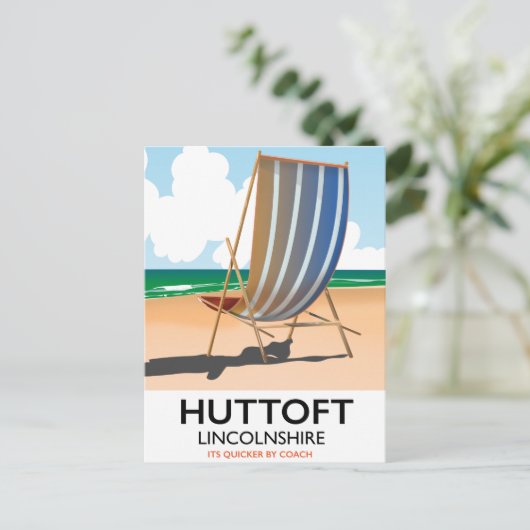Huttoft海辺の旅行のポスター。 ポストカード (スタンド正面)